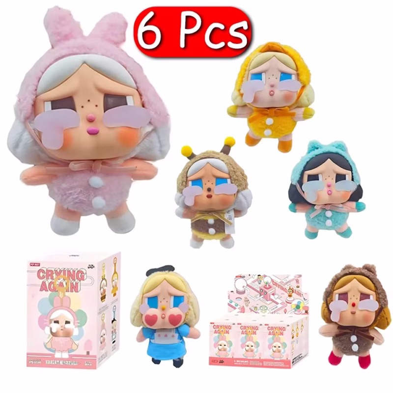 Hot Deals Tinyl Face Blind Box Mystery Box Guess Bag Toys Doll Adorable Anime Figure Desktop Ornaments Crybaby Crying Again Series