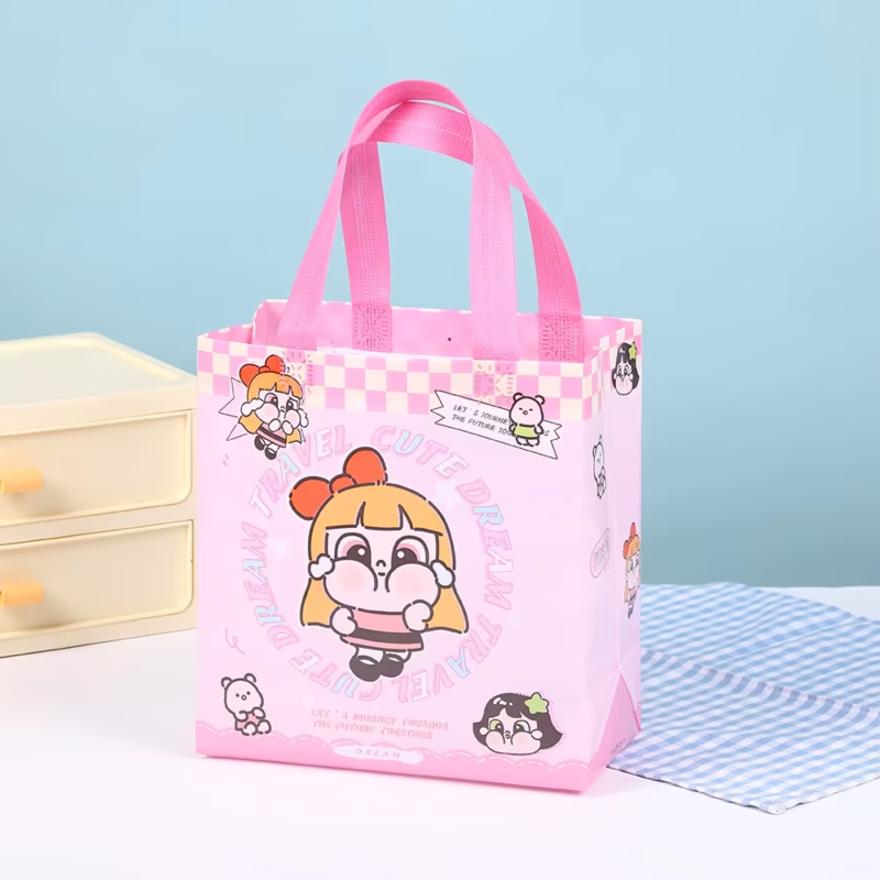 Ten units The new design crybaby shopping bag, birthday present bag, and storage bag are made of non-woven fabric and can be stuffed for easy storage - Image 2