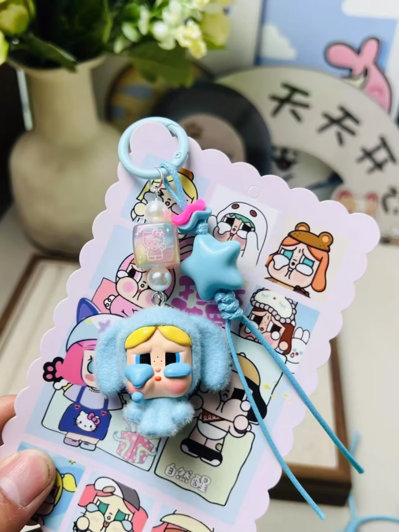Gift of three-dimensional dolls to students' schoolbags from Cartoon Creative's New Crybaby × Flying Little Police Keychain - Image 4