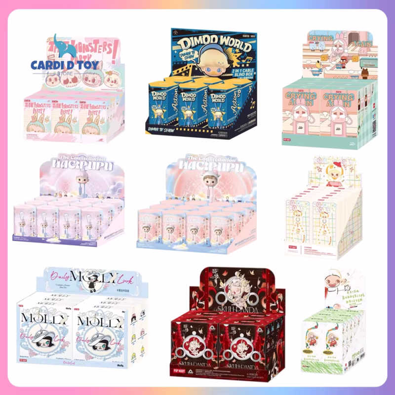 LABUBU Anime Figure Blind Box New Pop Mart Baby Molly Crypto Cable LABUBU Keyring Backpack Ornament Toy in a Mystery Box