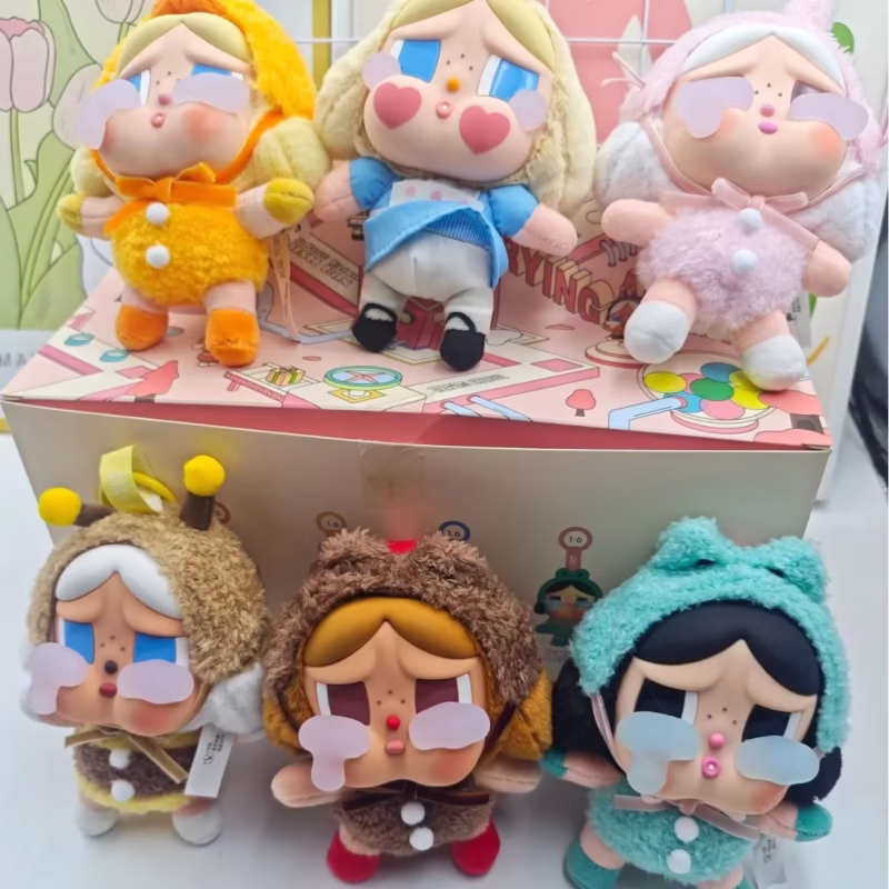 For Figures In Mystery Blind Boxes: Adorable Crybaby Crying Again Series Crybaby Animal Pendant Keychain Doll Gift in Vinyl