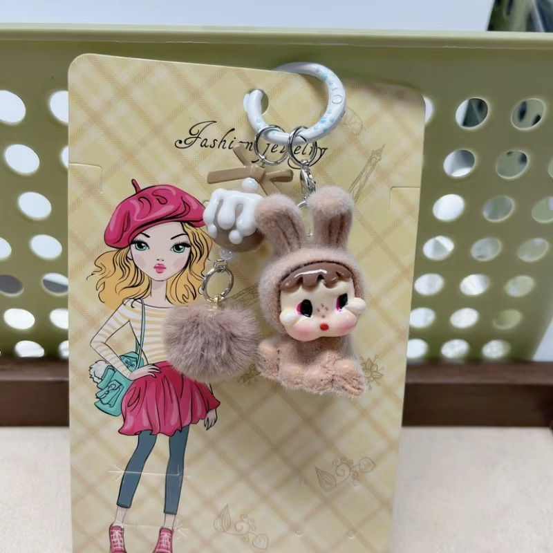 Gifts for Car Keys: New Keychain for Crybaby with a Adorable Powerpuff Mini Bowknot. Inverted The Adorable