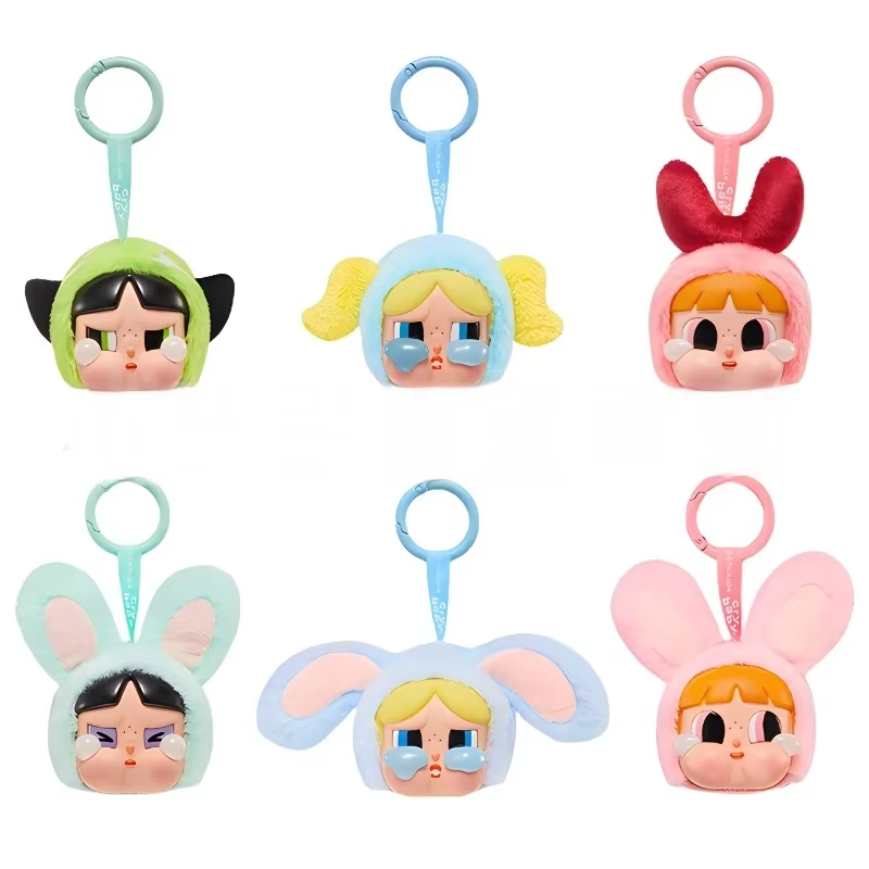 1:1 reprinting Girl Series Crybaby Powerpuff Plush Doll Keychain Bags Pendant Room Décor Birthday Present Mysterious Box Children's Toy
