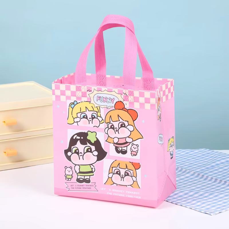 Ten units The new design crybaby shopping bag, birthday present bag, and storage bag are made of non-woven fabric and can be stuffed for easy storage - Image 3