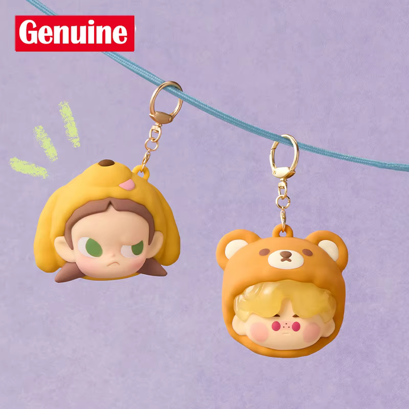 Real Pop Bean Pajama Party Skullpanda in-stock Dimoo Crybaby Headphone Case: Adorable AirPods Cover in the Blind Box Style