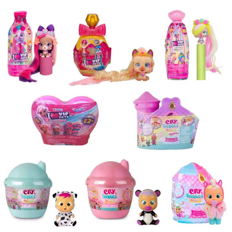Action Figure Cry Babies Magic Tears Icy World I Adore VIP Pets Mini Fans Hairdresser Pet Blind Box Dolls Toys with Spring Vibes