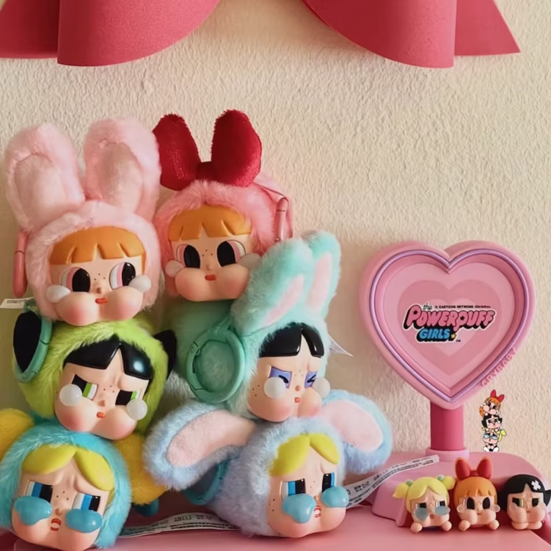 1:1 reprint Mysterious Box Kid Toy Crybaby Powerpuff Girl Series Plush Doll Keychain Bags Pendant Room Decoration Birthday Present - Image 4