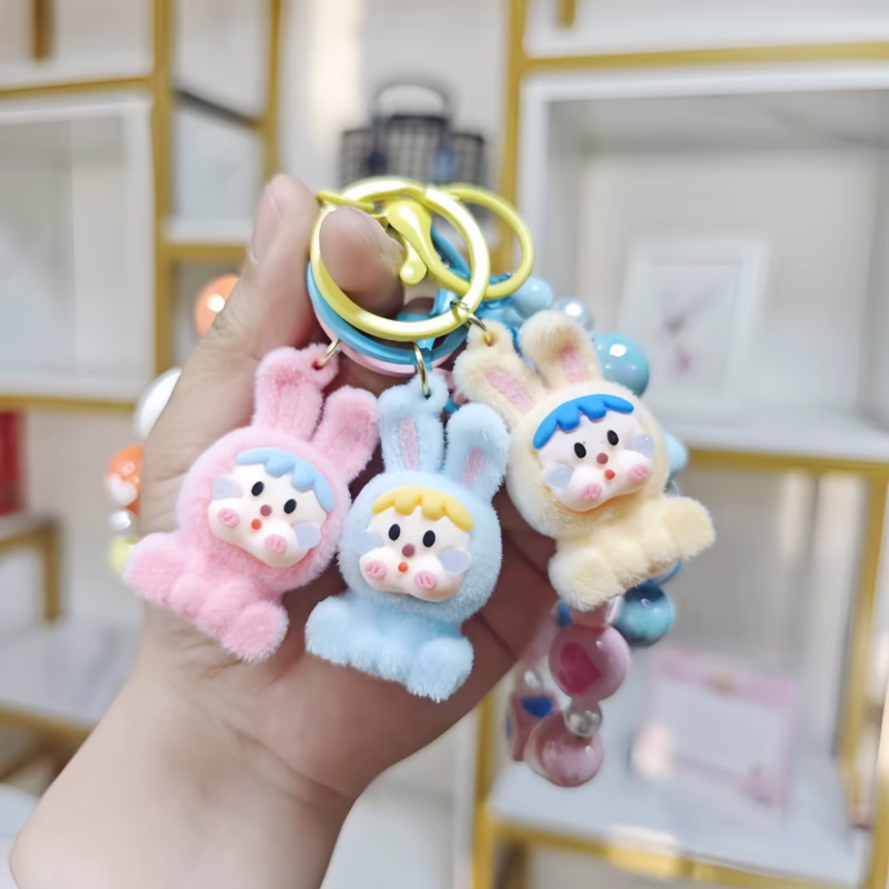 “New Crybaby Beaded Keychain Adorable Cartoon Doll Pendant Accessories for Bags and Pendants” - Image 2