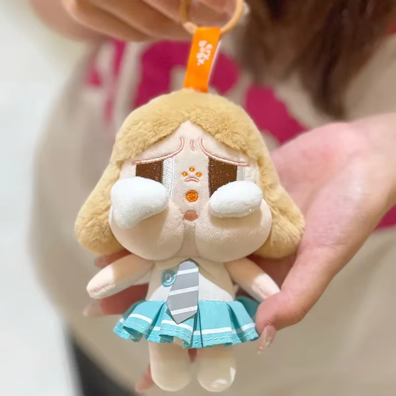 Introducing the new style: 12 to 16 cm pendent backpacks designed for women featuring Crybaby × Flying Little Police plush keychain doll.